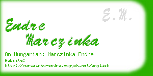 endre marczinka business card